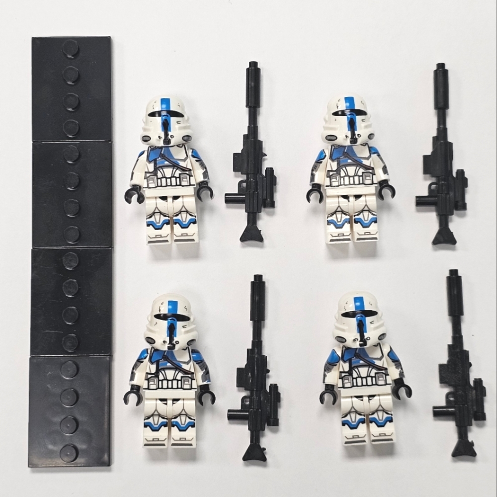 Lot 4 Lego Compatible Star Wars 501st Legion Airborne Clonetrooper Minifigures